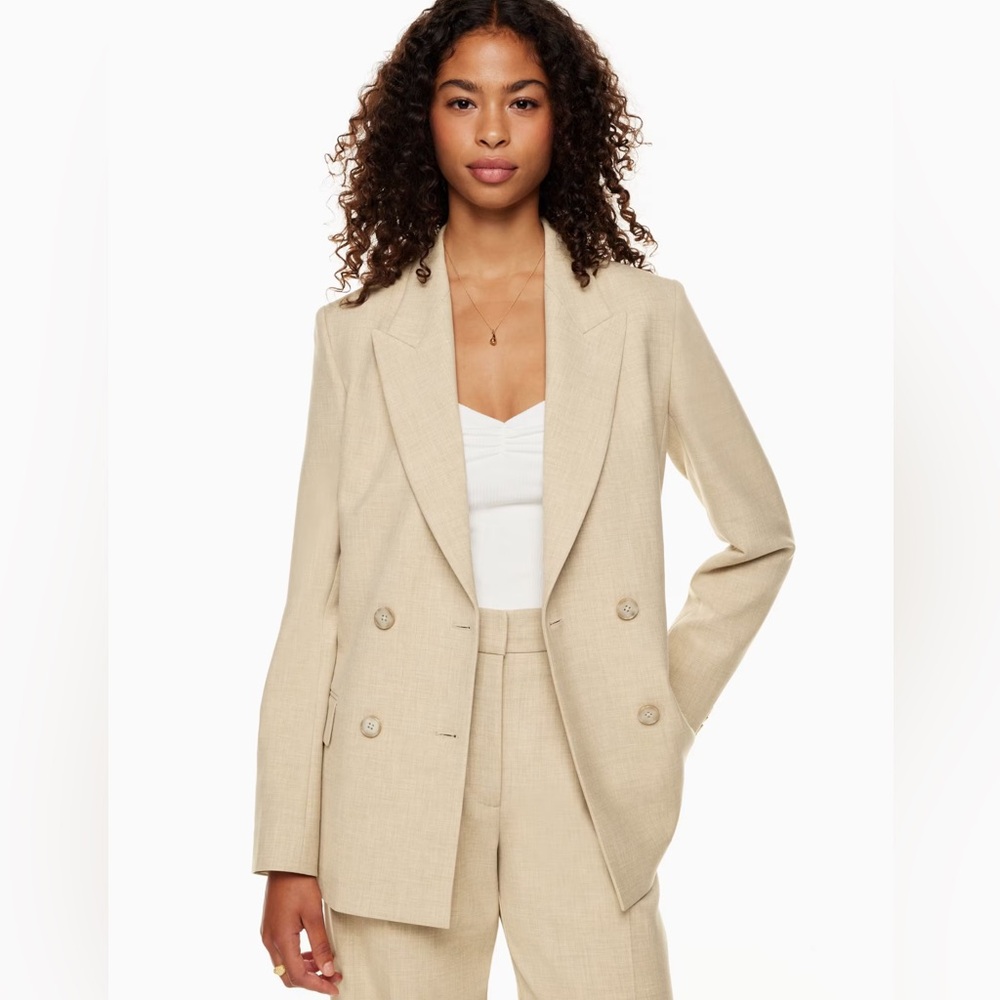 NWT Aritzia Wildfred Free Destiny Blazer in Oat Beige - Size 2